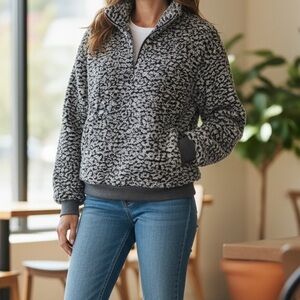 Express Sherpa Quarter Zip Pullover